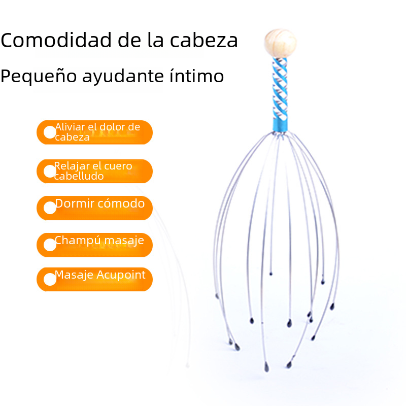 Masajeador «Octopus Head» para aliviar el cuero cabelludo y la espalda