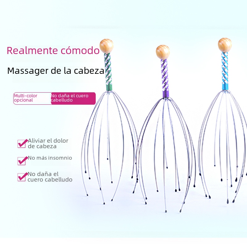 Masajeador «Octopus Head» para aliviar el cuero cabelludo y la espalda