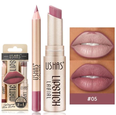 Lápiz Labial Mate Impermeable y Sin Manchas en Tono Nude