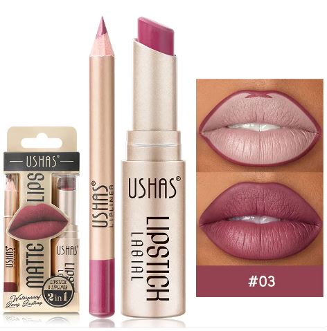 Lápiz Labial Mate Impermeable y Sin Manchas en Tono Nude