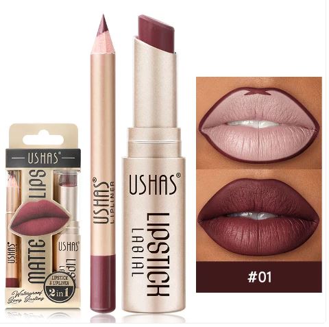 Lápiz Labial Mate Impermeable y Sin Manchas en Tono Nude